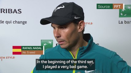 Nadal admits he 'needs to improve' after second round win