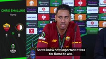 Smalling dedicates Conference League win to 'crazy Roma fans'
