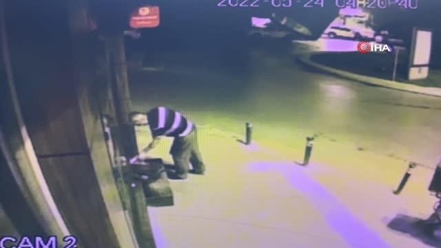 Tadına baktığı çileği beğenince kasasıyla birlikte çaldı: O anlar kamerada