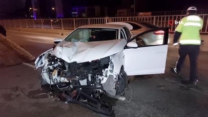 Kaza yapan otomobiller ağaçlara çarparak durabildi: 5 yaralı