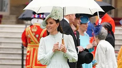 Duchess channels her inner Mary Poppins in Edwardian-style dress at a garden party