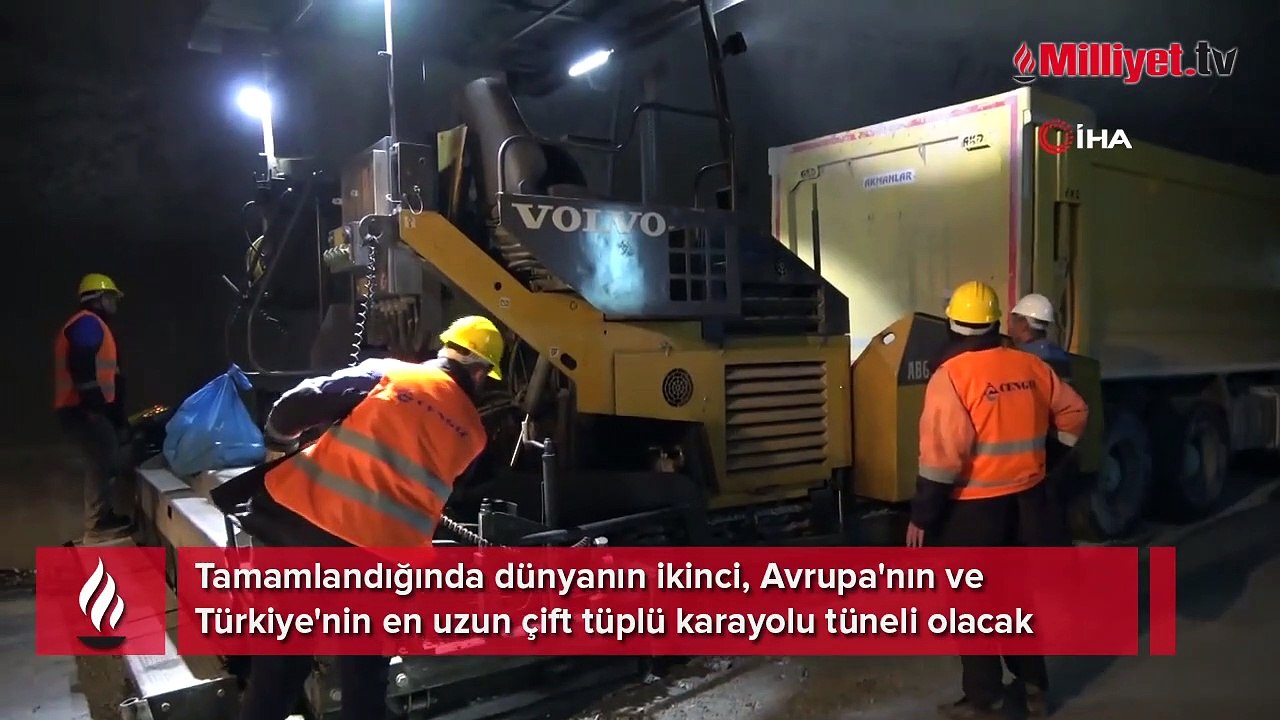 Tamamlandığında dünyanın ikinci, Avrupa'nın ve Türkiye'nin en uzun çift tüplü karayolu tüneli olacak