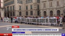 Los agricultores se manifiestan contra el gobierno catalán