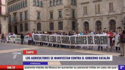Los agricultores se manifiestan contra el gobierno catalán