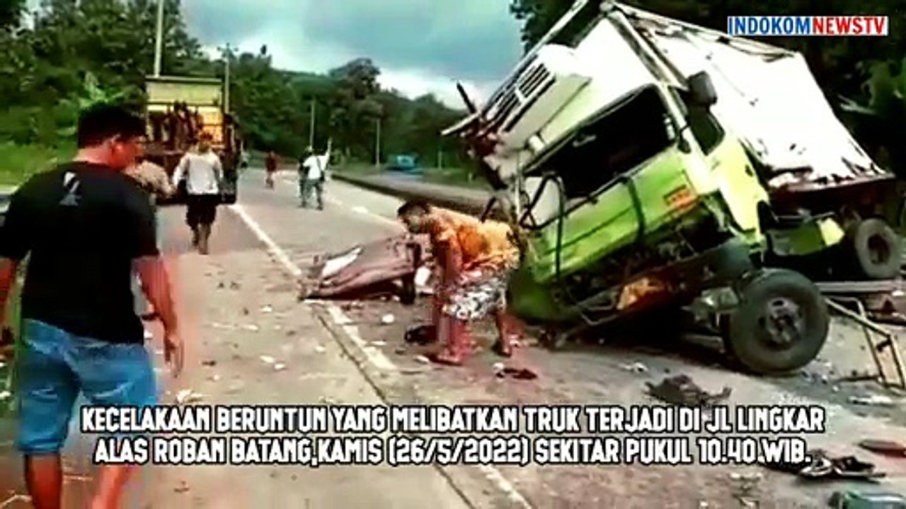 Tabrakan Beruntun Truk, Satu Orang Tewas