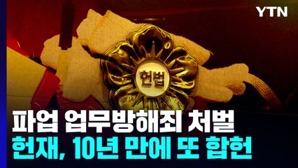 파업 업무방해죄 처벌 또 합헌...위헌 정족수 1명 부족 / YTN