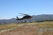 Ağrı Dağı eteklerinde helikopter destekli trafik denetimi