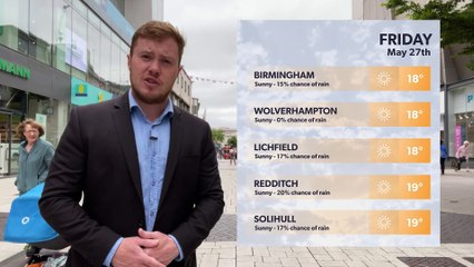 Daily weather report for Birmingham 26 May