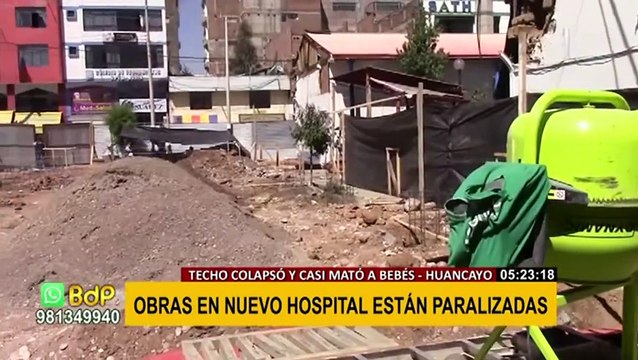 Huancayo: Tras colapso del techo en nosocomio El Carmen, obras en nuevo hospital están paralizadas