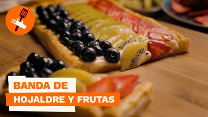 Banda de hojaldre y frutas
