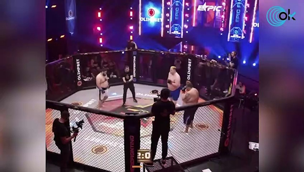 Dos contra uno en MMA: gana en 20 segundos con 226 kilos menos