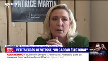 Non-retrait de points pour les petits excès de vitesse: Marine Le Pen estime que c'est un 