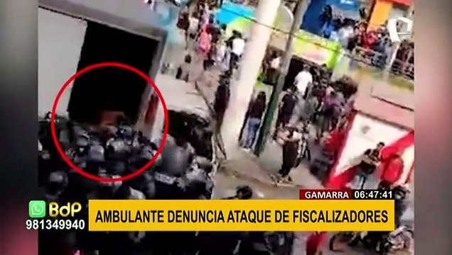 Brutal agresión: ambulante queda malherido durante violento operativo de fiscalizadores