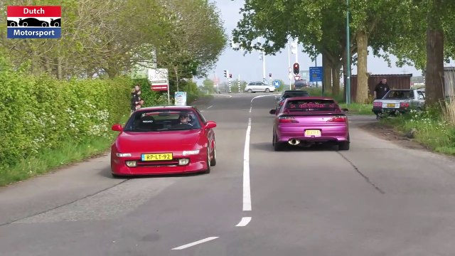 JDM Cars Accelerating- - Lancer Evo- RX-7- MR2 V6- Supra- NSX- Skyline- Glanza V- Eclipse-