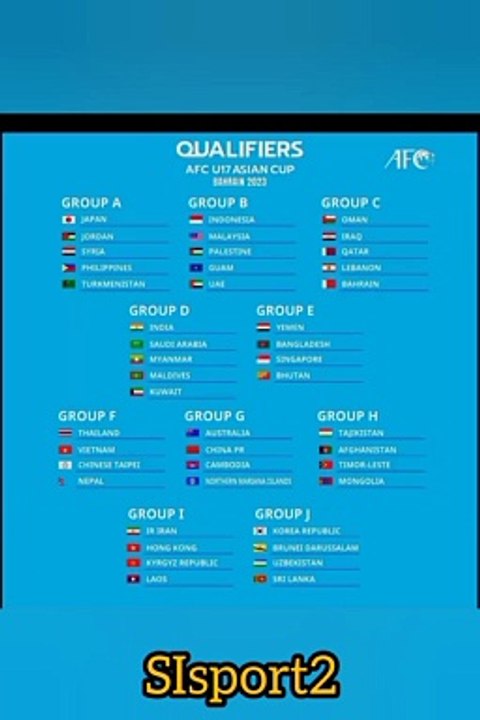 jadwal group u17 afc