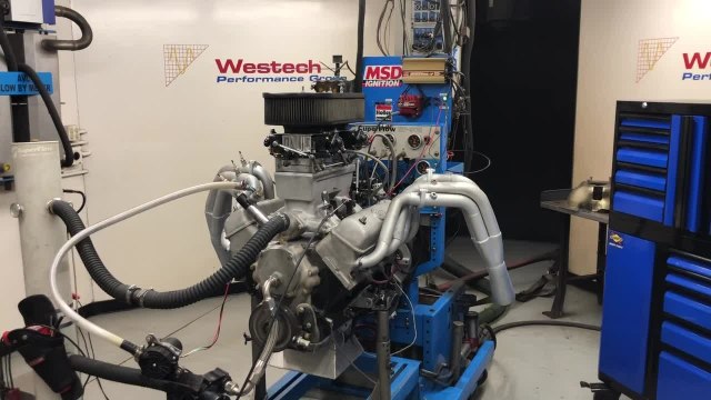 1963 Ford Y-Block Stroked to 355-Inches makes over 600 HP on Westech’s Dyno!