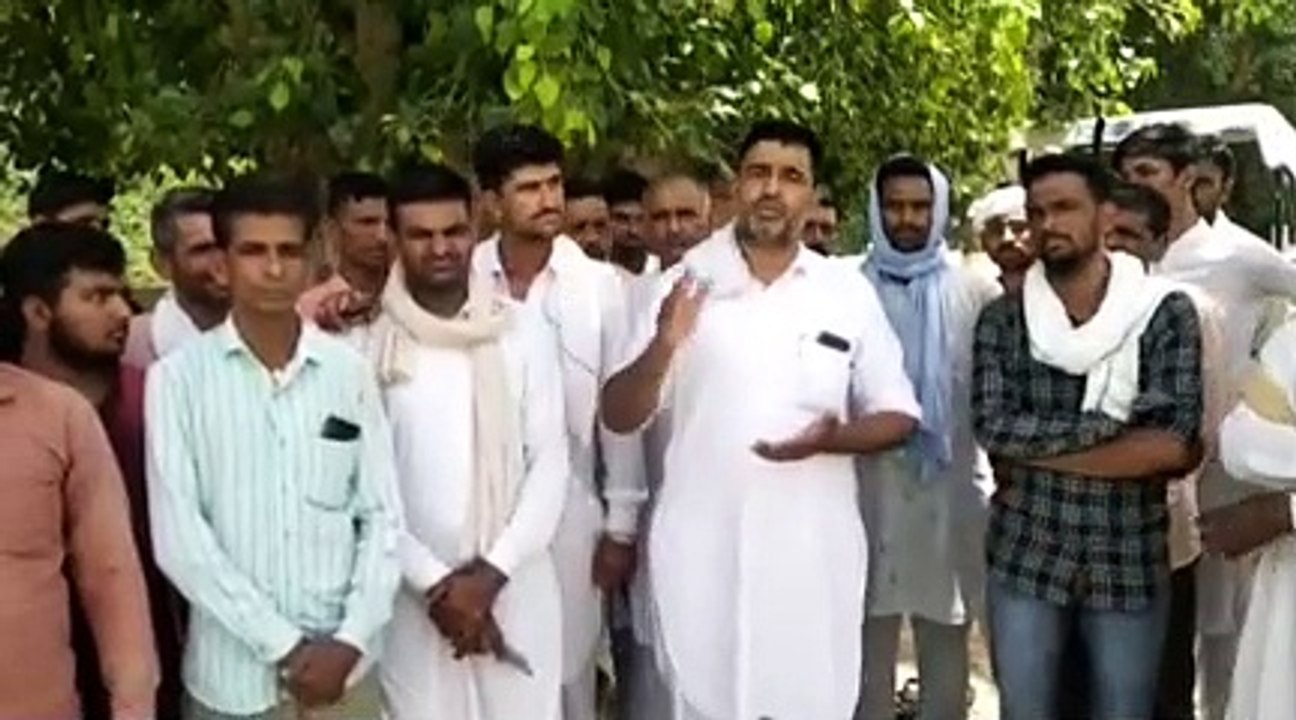 ​सिंचाई पानी की बारी खाली जाने के विरोध में किसानों का डाबला हैड पर धरना