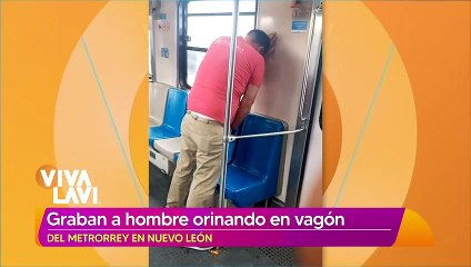 Captan a hombre orinando en vagón del metro en Monterrey