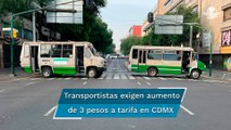 Transportistas anuncian bloqueos en la CDMX; exigen aumento de 3 pesos a tarifa