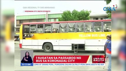 Tricycle driver, sugatan sa pagsabog ng bus sa Koronadal City | UB