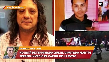 No está determinado que el diputado Martín Sereno invadió el carril de la moto