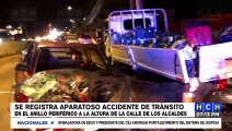 Conductor de vehículo se salva de milagro tras aparatoso accidente vial en la capital