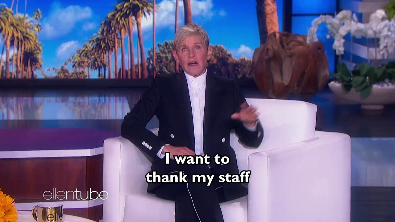 Regardez l'animatrice star aux USA, Ellen DeGeneres qui a mis fin à son émission après 19 ans d'antenne et une série de polémiques