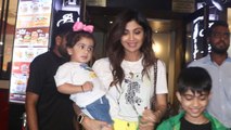 Shilpa Shetty अपनी  बेटी Samisha और बेटे Viyaan के साथ आईं नजर, Viral हुआ Video|FilmiBeat