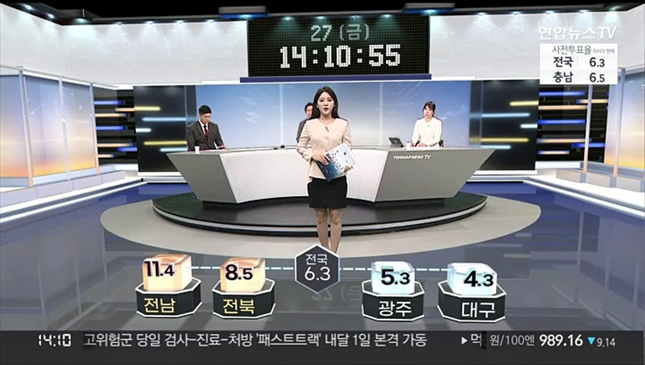 [이시각 전국 사전투표율] 14시 기준 6.3%