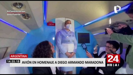 Argentina: presentan avión en homenaje a Diego Maradona