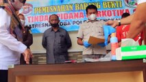 Polres Bengkayang Lakukan Pemusnahan Narkoba Dengan Cairan Pembersih Lantai