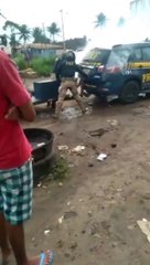 Brazil Cops Gassed man Killed on Police Car Video