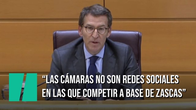 Feijóo: Las cámaras no son una red social en la que competir con zascas y palabras gruesas