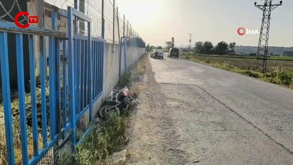 Selfie çekerken motosikletle duvara çarpıp kanala düştüler: 2 yaralı