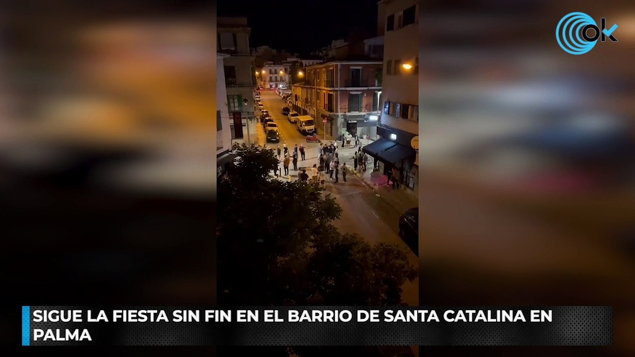Sigue la fiesta sin fin en el barrio de Santa Catalina en Palma