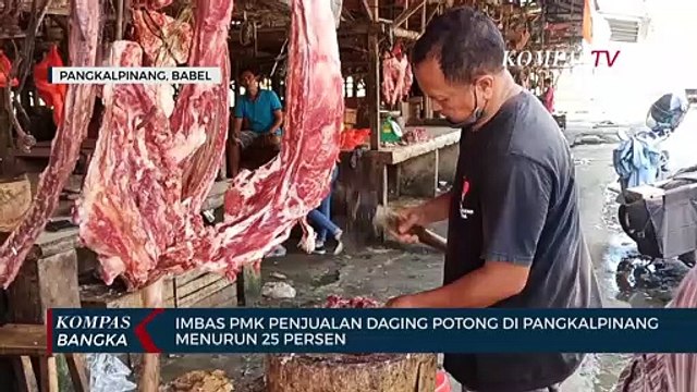 Imbas pmk, penjualan daging potong dipasaran menurun 25 persen