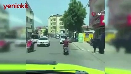 İstanbul trafiğinde yürekleri ağza getiren görüntü! O anlar anbean kaydedildi