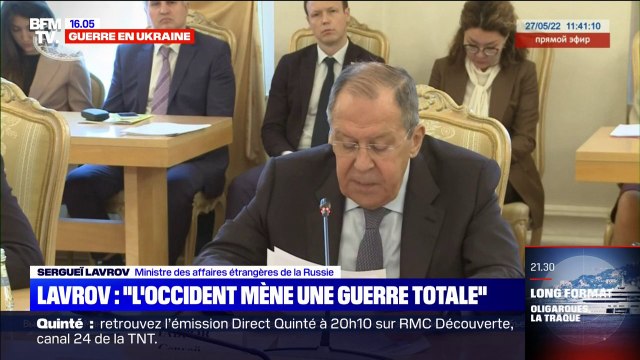 Sergueï Lavrov, chef de la diplomatie russe: L'Ouest nous a déclaré une guerre totale