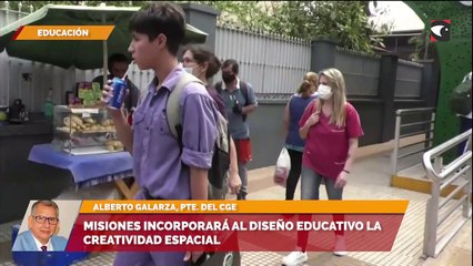 Misiones incorporará al diseño educativo la creatividad espacial