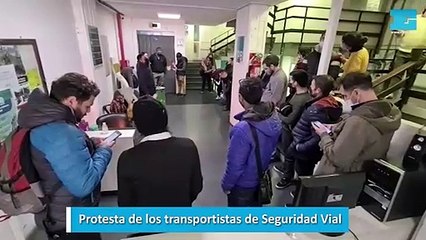 Protesta de los transportistas de Seguridad Vial