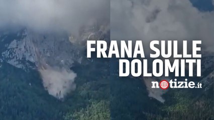 Download Video: Trentino, enorme frana sulle Dolomiti: 20mila metri cubi di roccia si staccano dal gruppo del Brenta