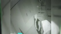 İş yerindeki televizyon hırsızlığı güvenlik kamerasında