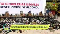 Destruyen cuatro toneladas de bebidas alcohólicas en Coyoacán