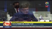 Sacha LLorenti hace la declaración final de la Cumbre del ALBA-TCP
