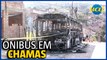 Homens colocam fogo em ônibus no bairro Jaqueline, em BH