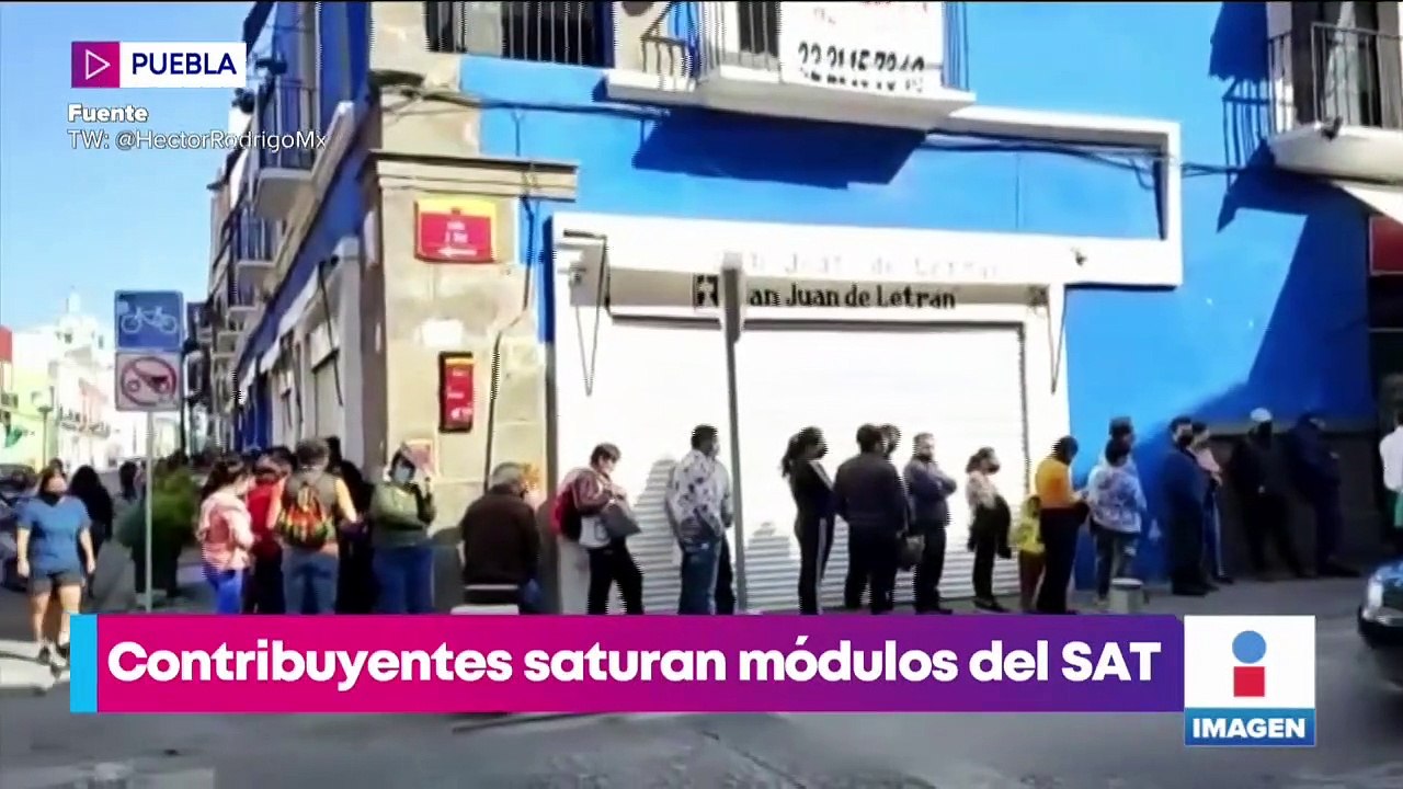 Contribuyentes saturan módulos del SAT en Puebla