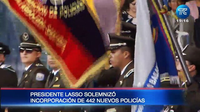 Presidente Lasso solemnizó incorporación de nuevos policías
