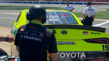 Prepping for the weather before the Coca-Cola 600