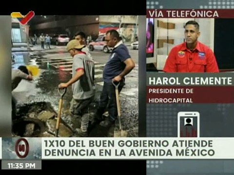 Sistema 1x10 del Buen Gobierno atiende denuncia sobre avería de agua que afectó la Av. México