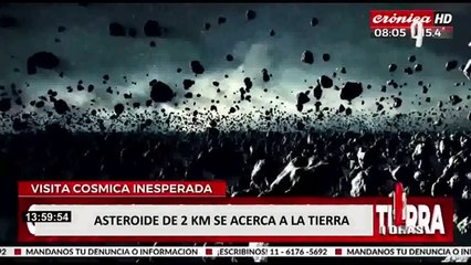 ¡Atención!: Asteroide de 2km se acerca hoy a la Tierra